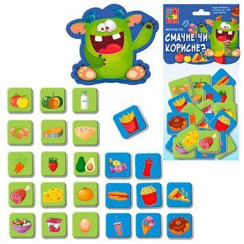 Гра магнітна "Смачне та корисне" "Vladi Toys", 24 магніти 28 фото