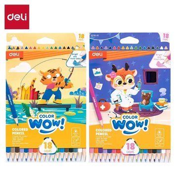 Олівці кольорові Deli Color wow 18 кольорів EC138-18 50288 фото