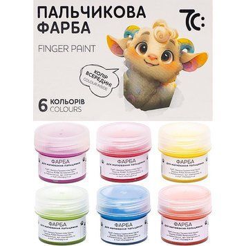 Набор пальчиковых красок 6 цветов *16 мл, 7С: 7C40601 42257 фото
