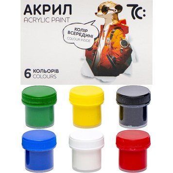 Набор акриловых красок 6 цветов *10 мл, 7С: 7C50601 42884 фото