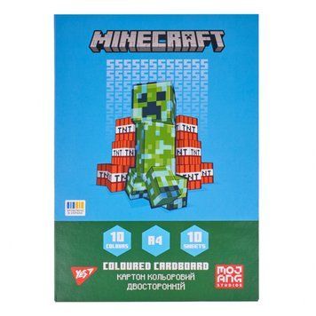 Картон цветной 10 л. YES 955456 "Minecraft" двухсторонний 46631 фото