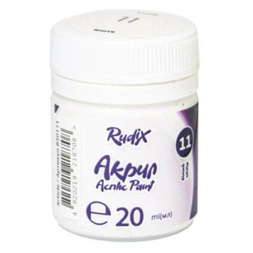 АКРИЛ для декора "RUDIX" 850111 матовый Белый, 20 мл 47614 фото