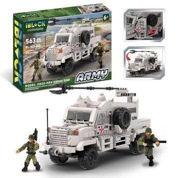 Конструктор IBLOCK арт. PL-921-512 Армия, КрАЗ -MPV Shrek One, 563дет. PL-921-512 фото