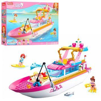 Конструктор SLUBAN "Girls Dream": прогул.катер, рыбалка, фигурки, 212 дет. M38-B0722 M38-B0722 фото