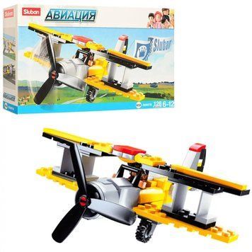 Конструктор SLUBAN "Авиация": самолет, фигурка, 120 дет. M38-B0667B M38-B0667B фото